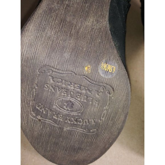 Lucky Brand Boots Suede Zipper Ankle Boots Size 6.5 - Picture 5 of 5